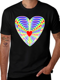 Rainbow Heart Graphic Tee - Love & Pride