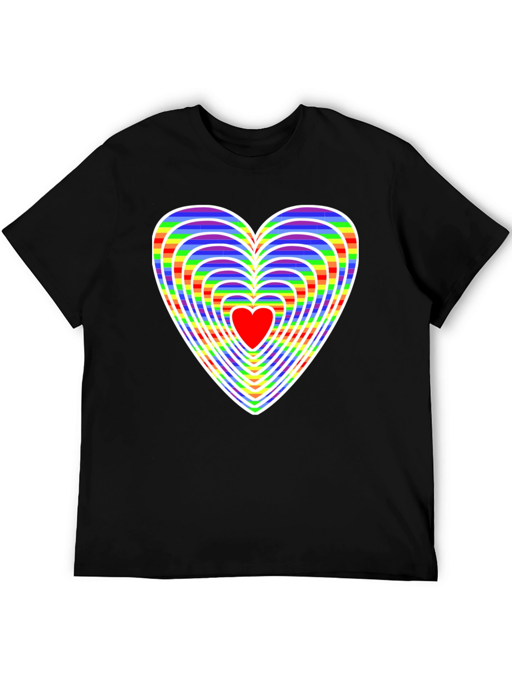 Rainbow Heart Graphic Tee - Love & Pride