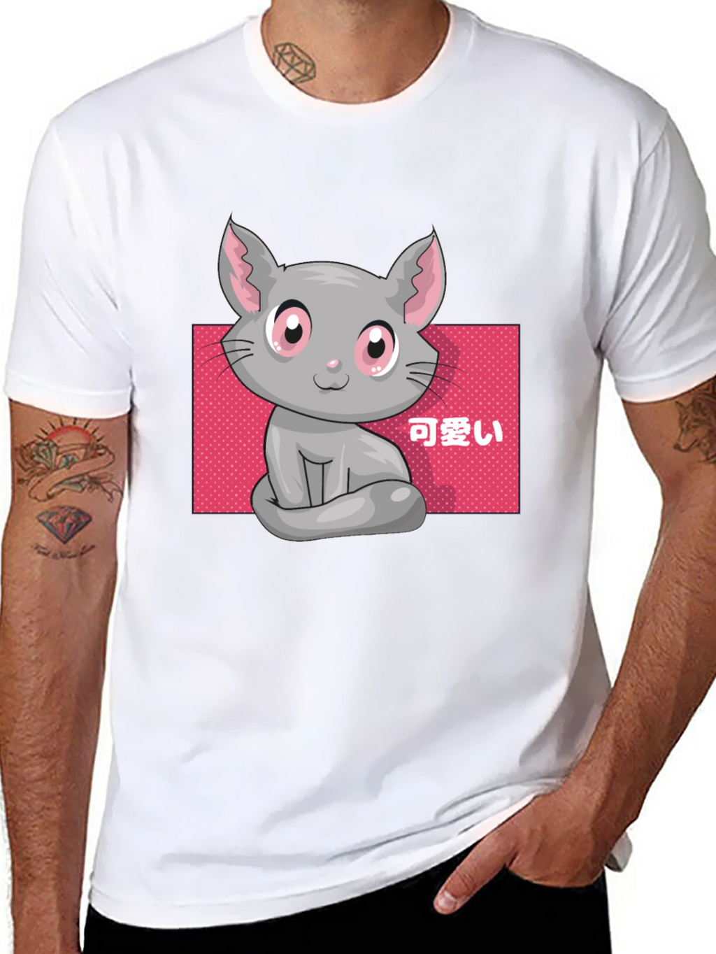 Kawaii Cat T-Shirt - Cute Anime Style