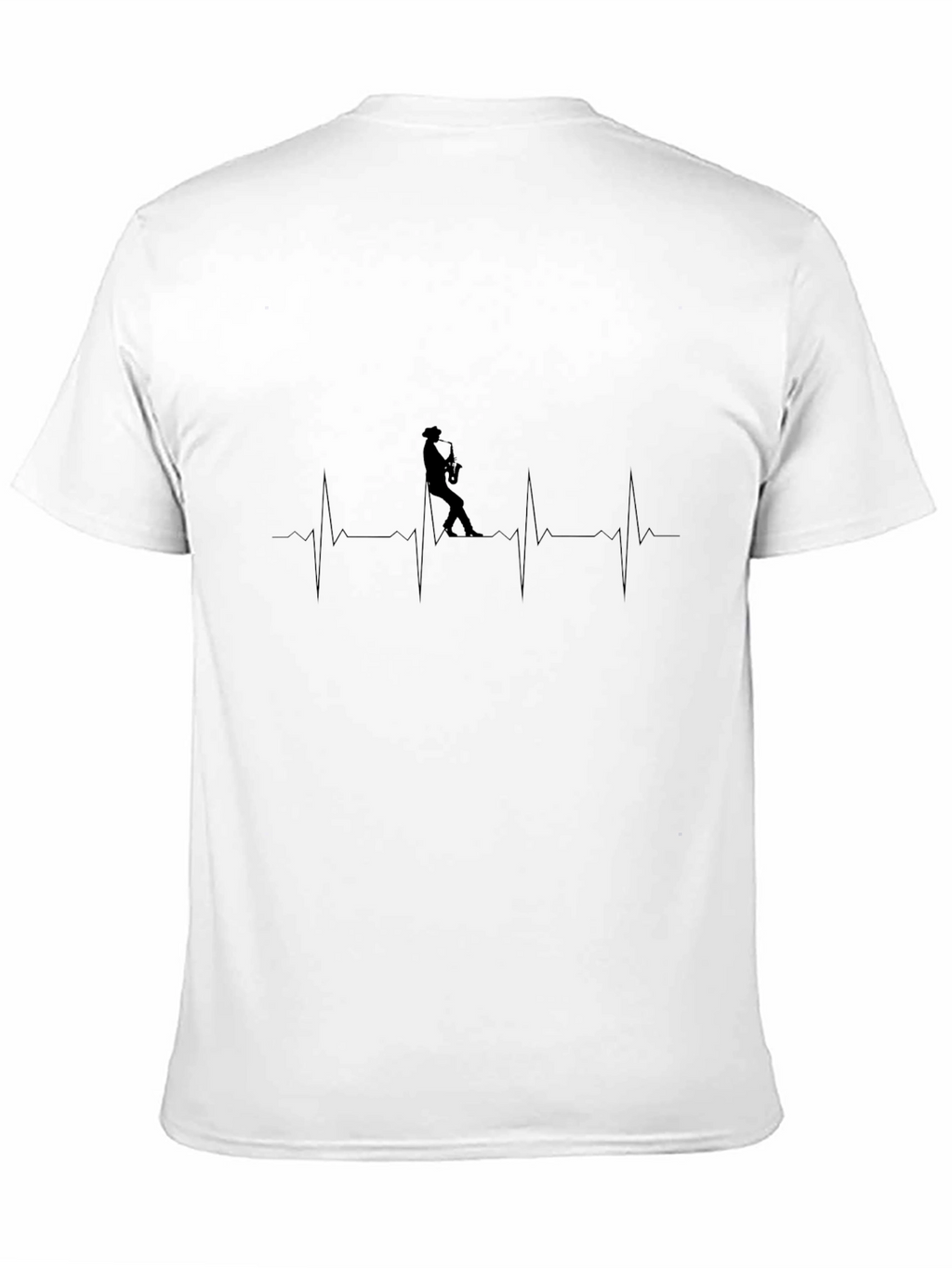 Saxophone Heartbeat T-Shirt - Music Lover Tee