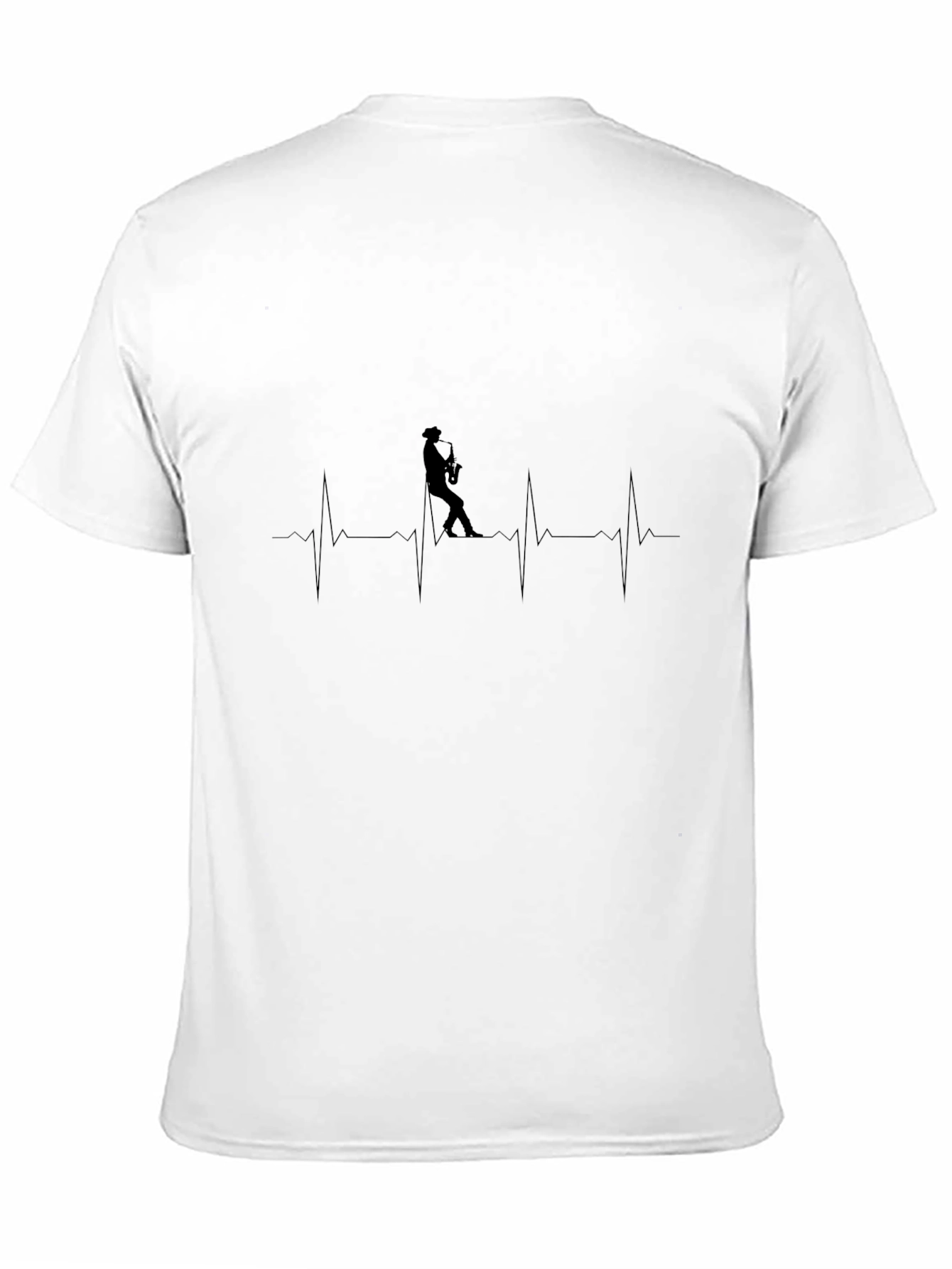 Saxophone Heartbeat T-Shirt - Music Lover Tee