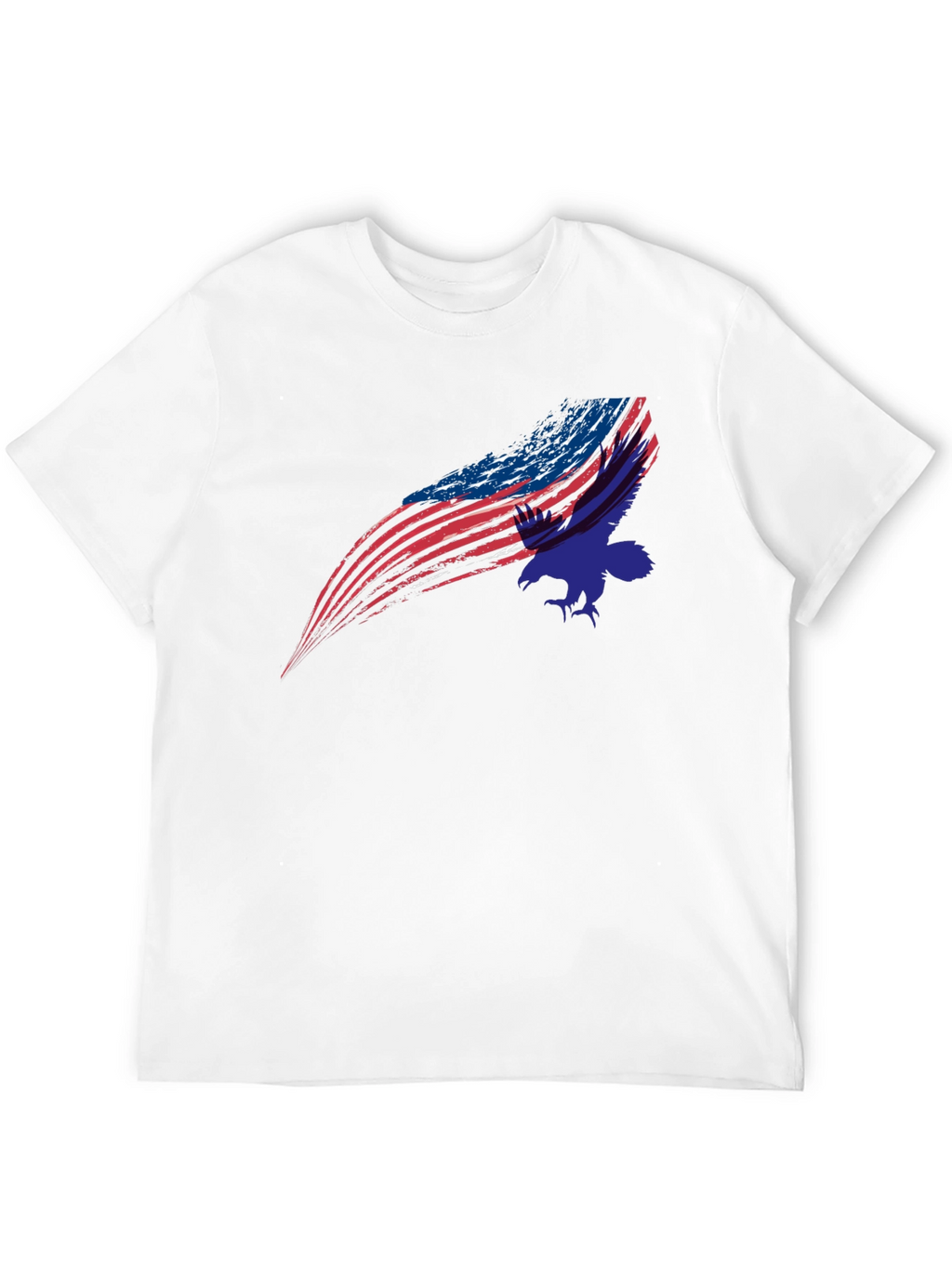 American Flag Eagle Graphic Black T-Shirt