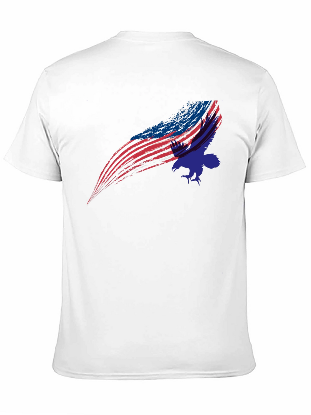 American Flag Eagle Graphic Black T-Shirt