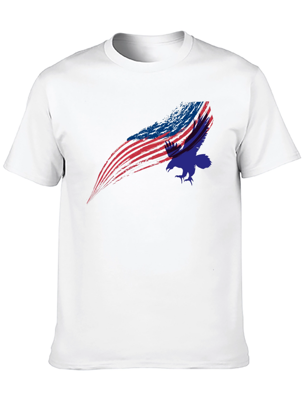 American Flag Eagle Graphic Black T-Shirt