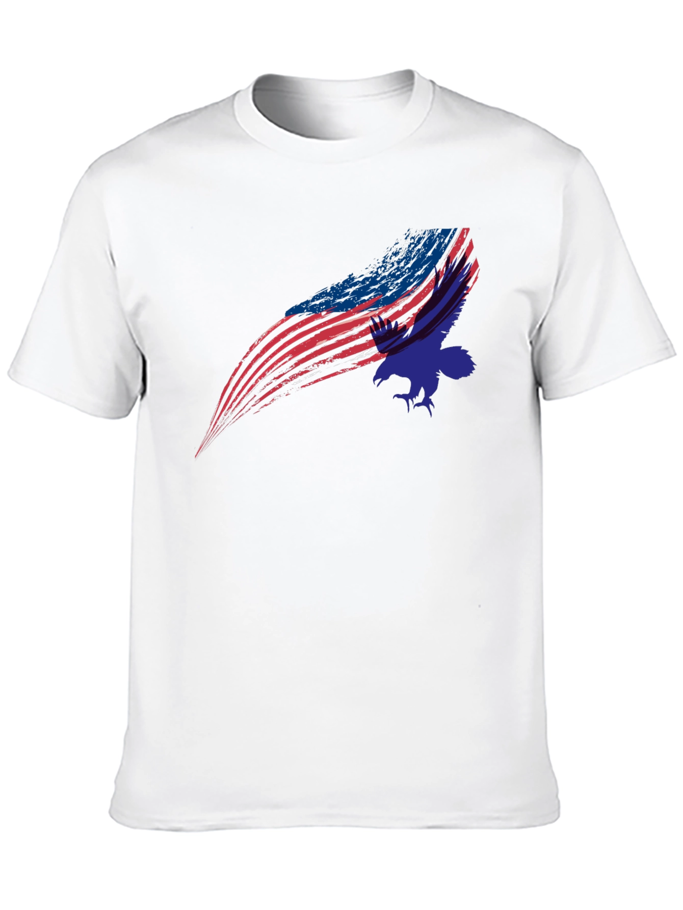American Flag Eagle Graphic Black T-Shirt