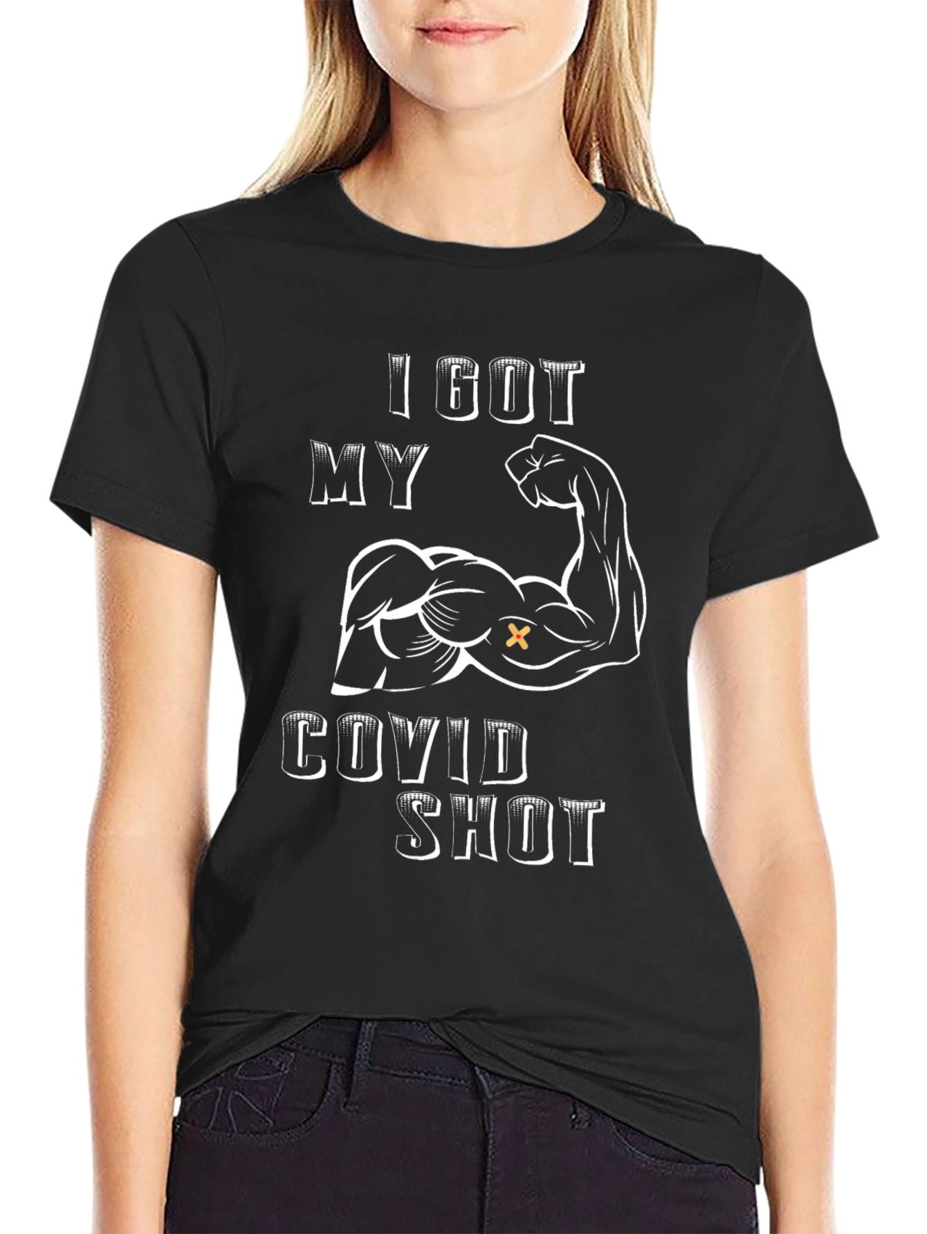 I Got My Covid Shot T-Shirt Funny Vaccine Strong Arm