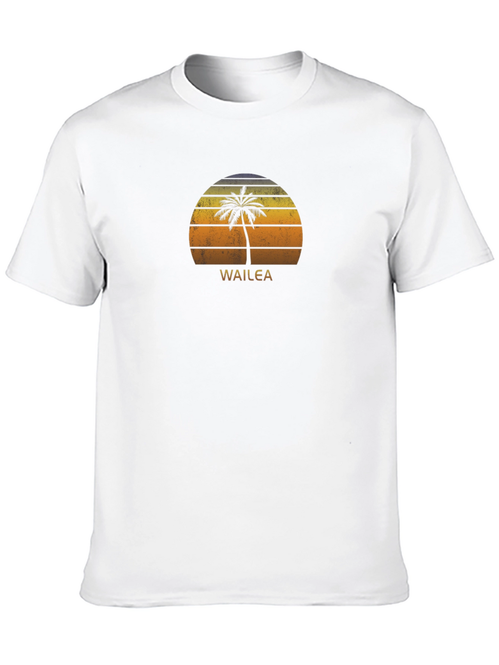 Wailea Palm Tree Sunset Graphic Tee - Black