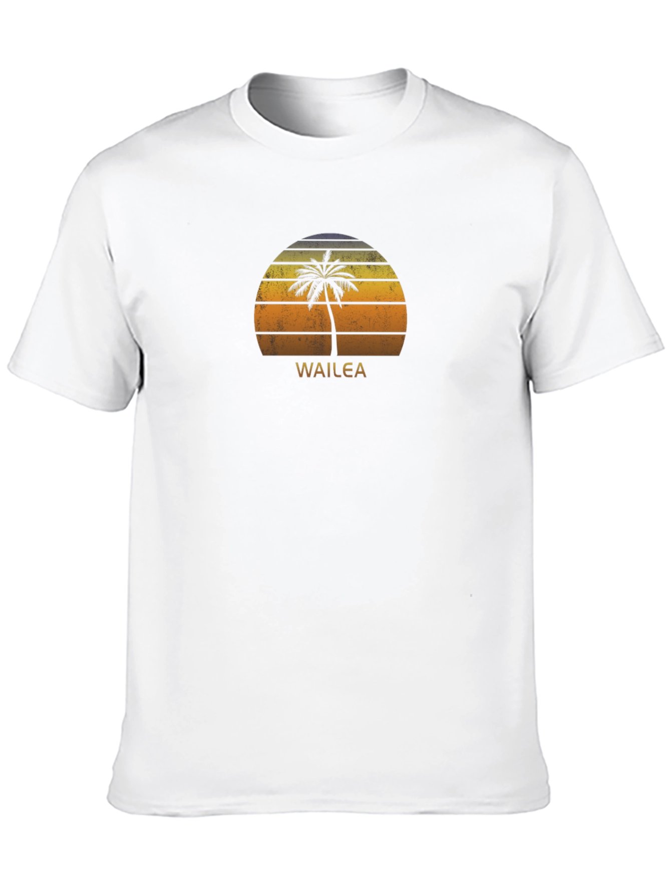 Wailea Palm Tree Sunset Graphic Tee - Black