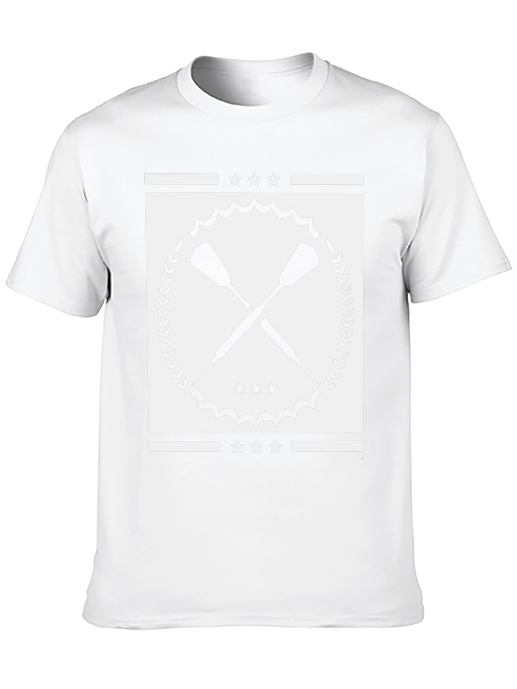 Crossed Oars Graphic Tee - Black Cotton T-Shirt