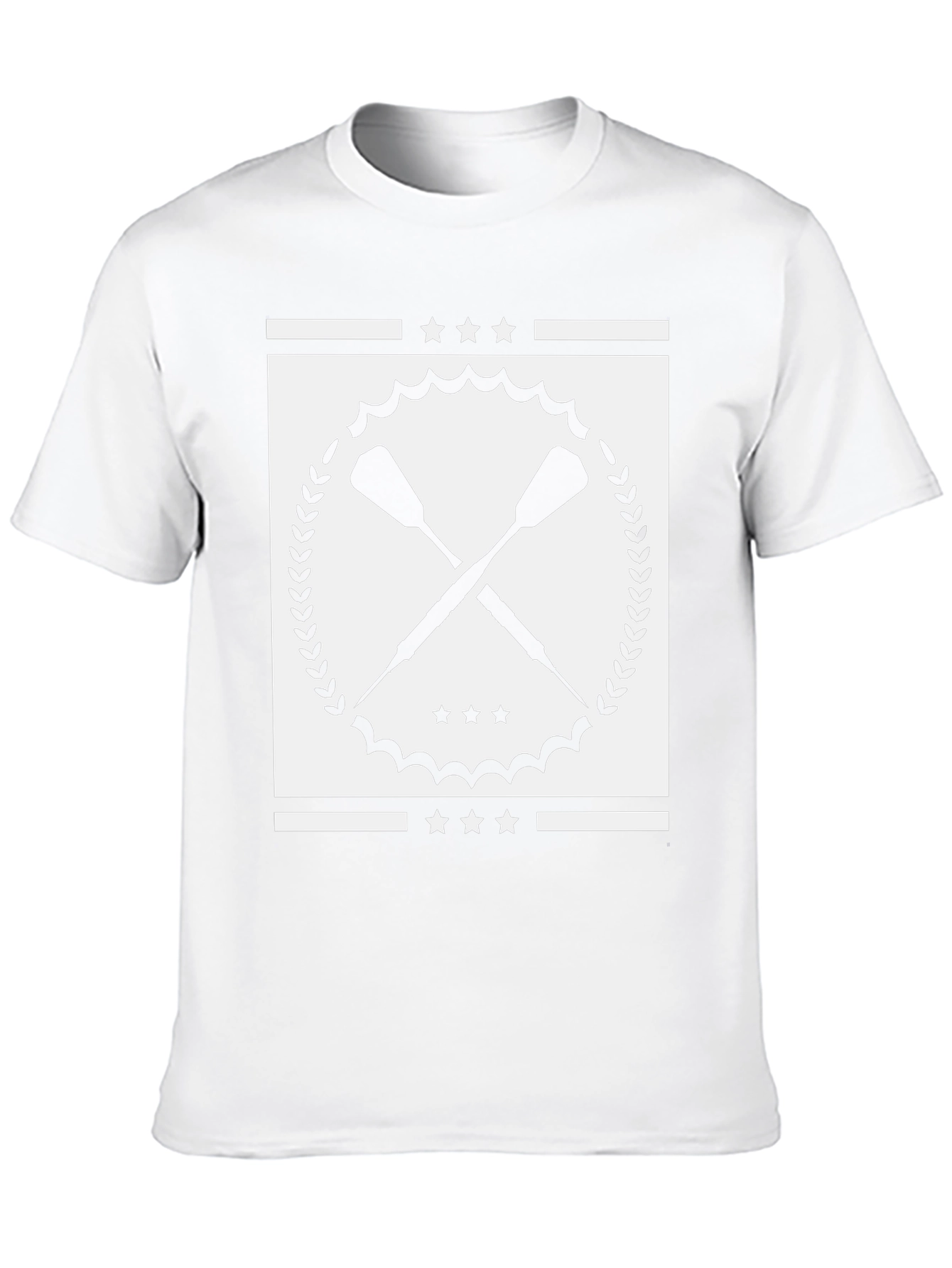 Crossed Oars Graphic Tee - Black Cotton T-Shirt