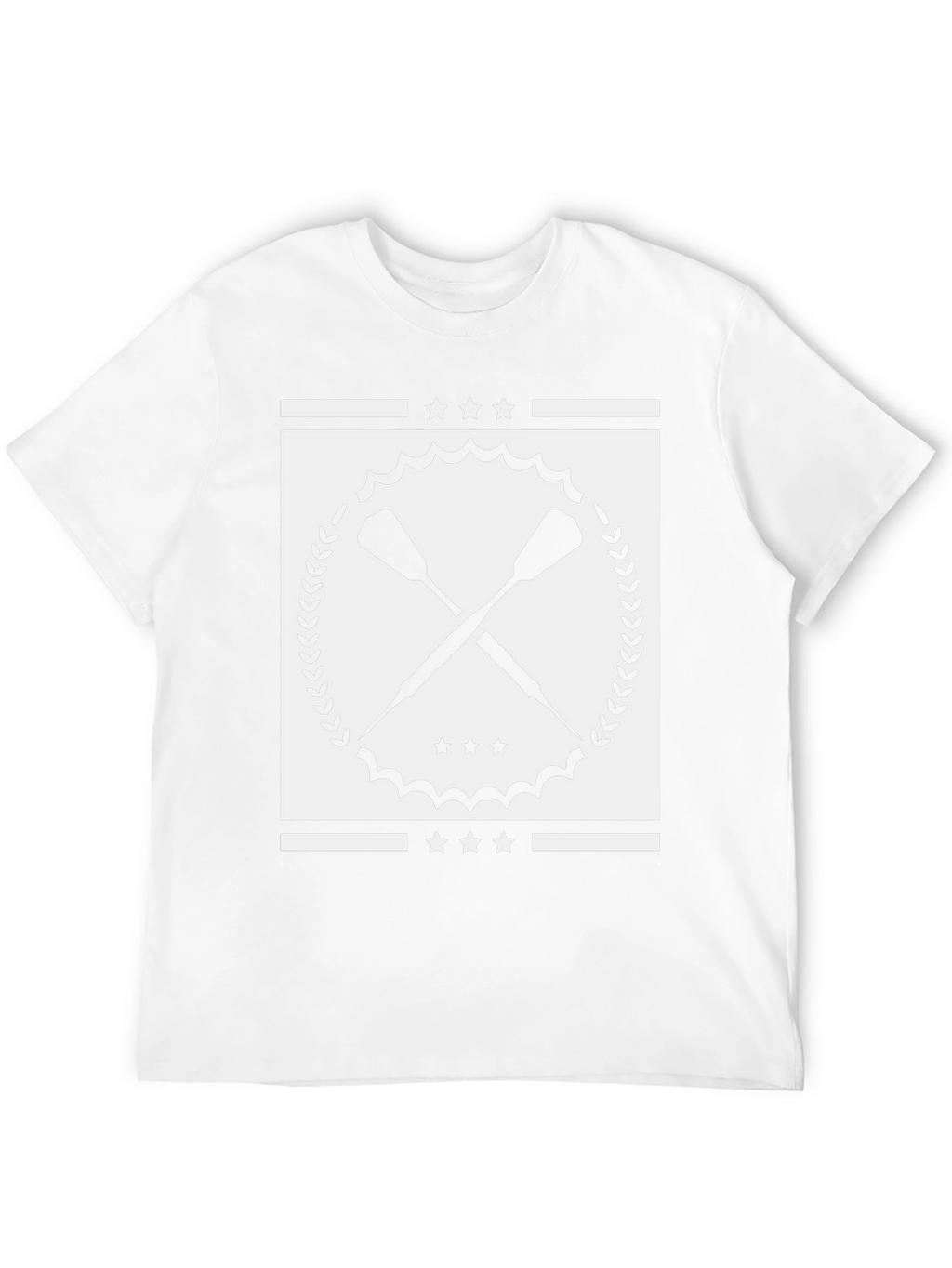 Crossed Oars Graphic Tee - Black Cotton T-Shirt
