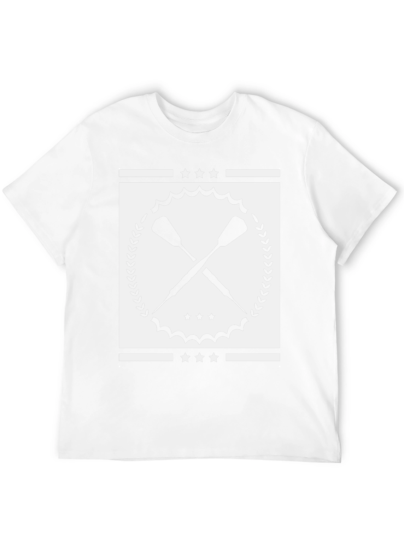 Crossed Oars Graphic Tee - Black Cotton T-Shirt