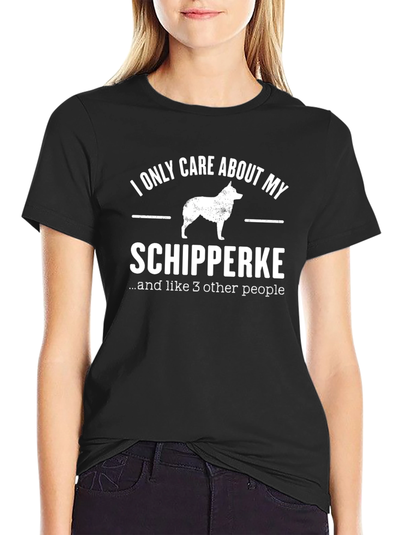 Schipperke Dog Lover T-Shirt: I Only Care About My Schipperke