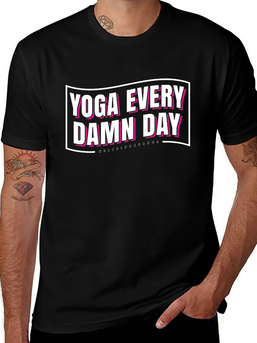 Yoga Every Damn Day Graphic T-Shirt