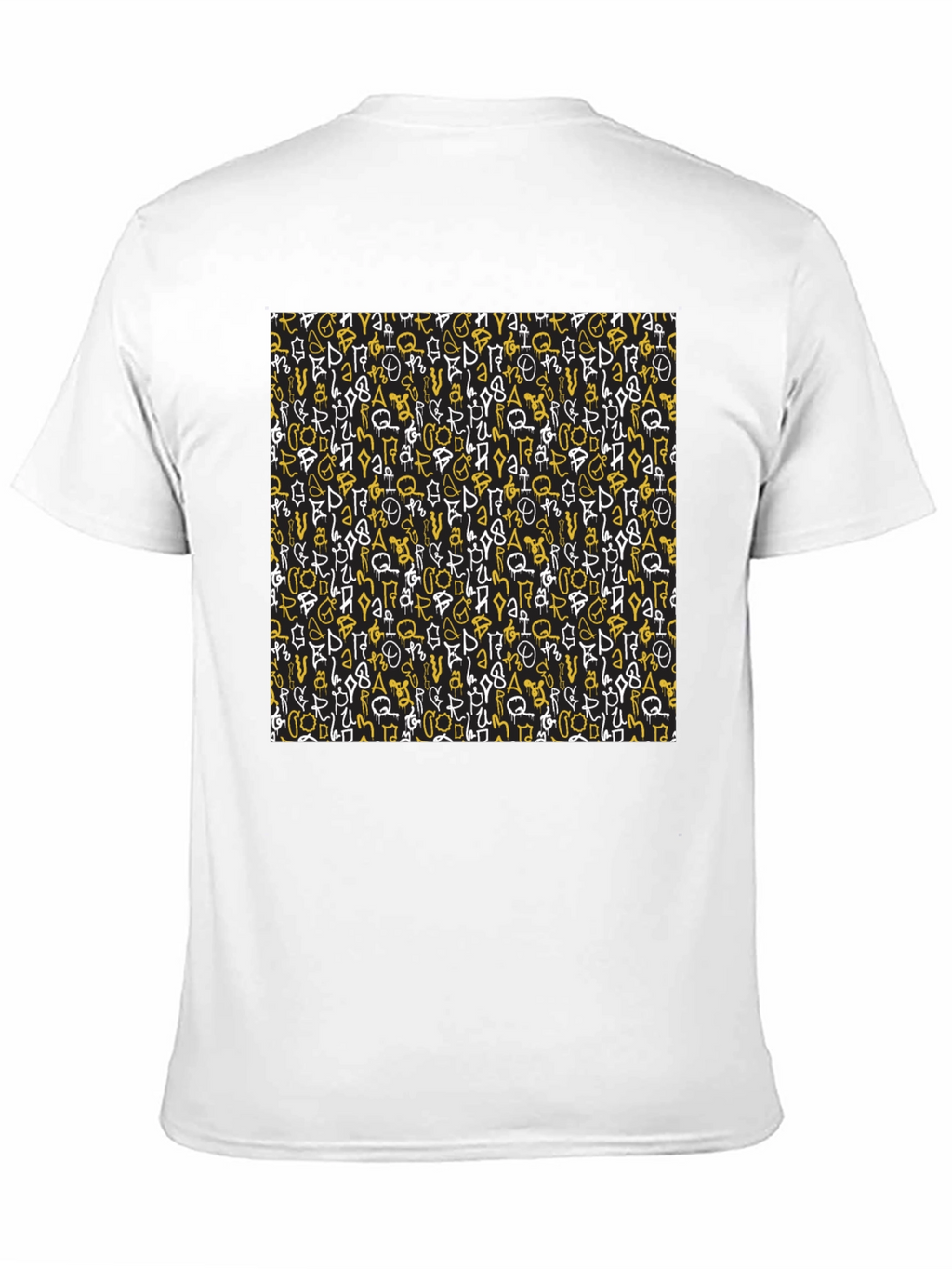 Abstract Graffiti Print Black T-Shirt