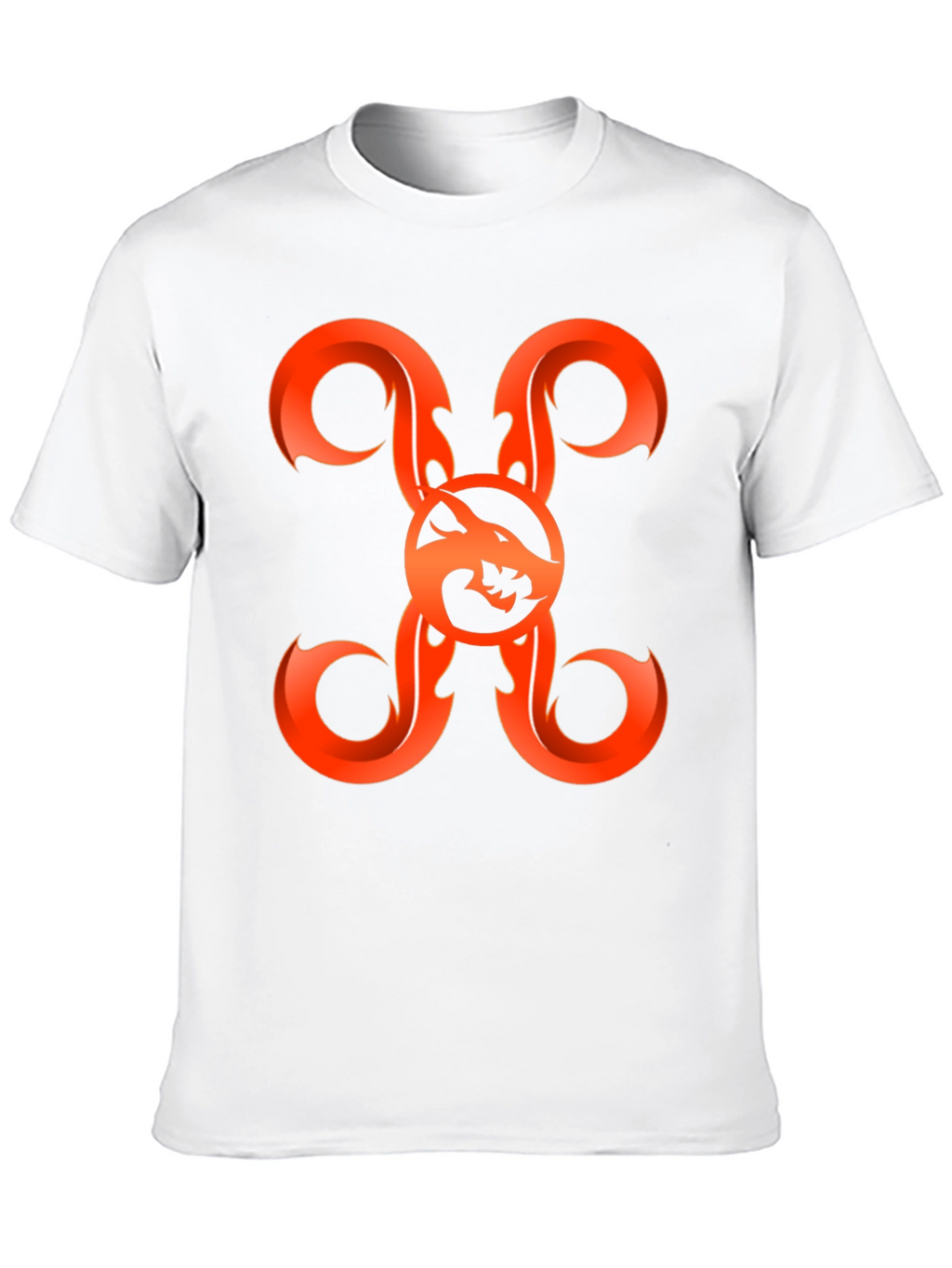 Fiery Wolf Graphic Tee - Bold Black Shirt