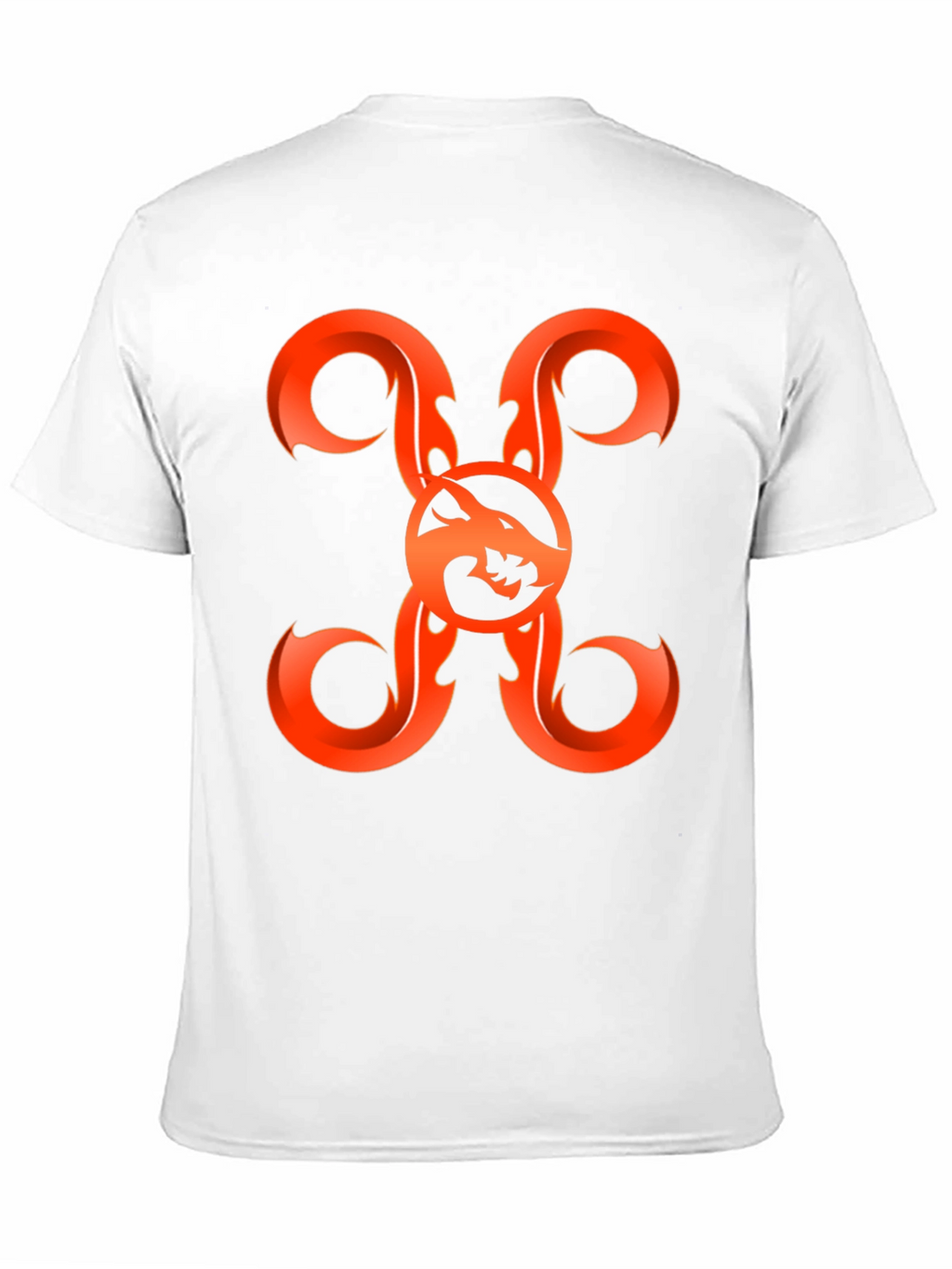 Fiery Wolf Graphic Tee - Bold Black Shirt