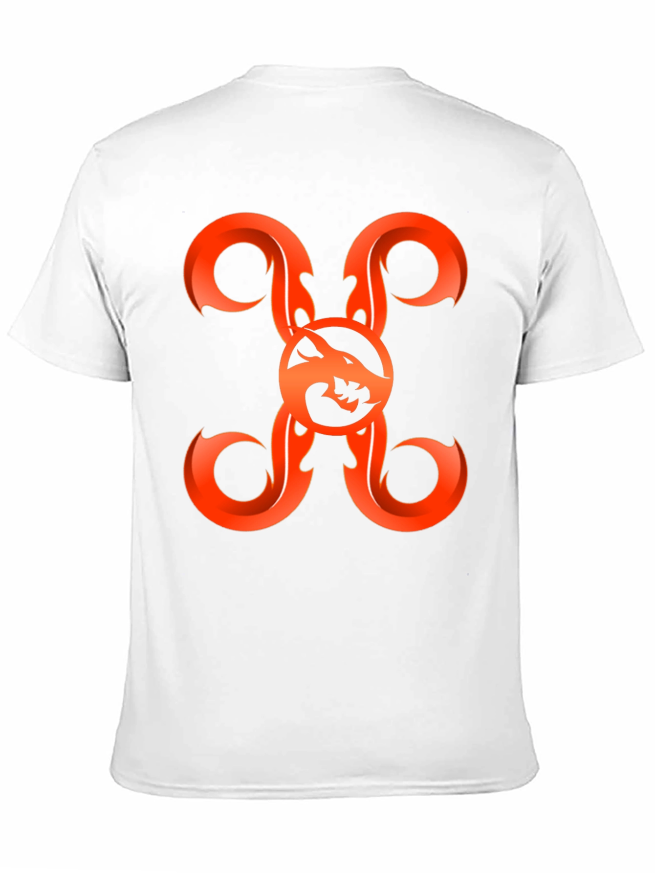 Fiery Wolf Graphic Tee - Bold Black Shirt