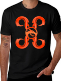 Fiery Wolf Graphic Tee - Bold Black Shirt