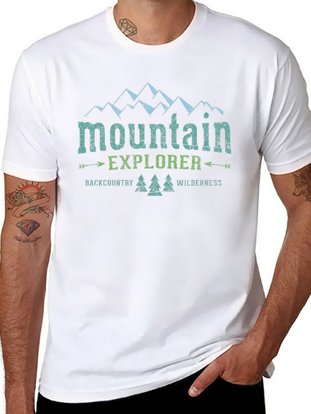 Mountain Explorer Graphic Tee - Backcountry Wilderness Shirt