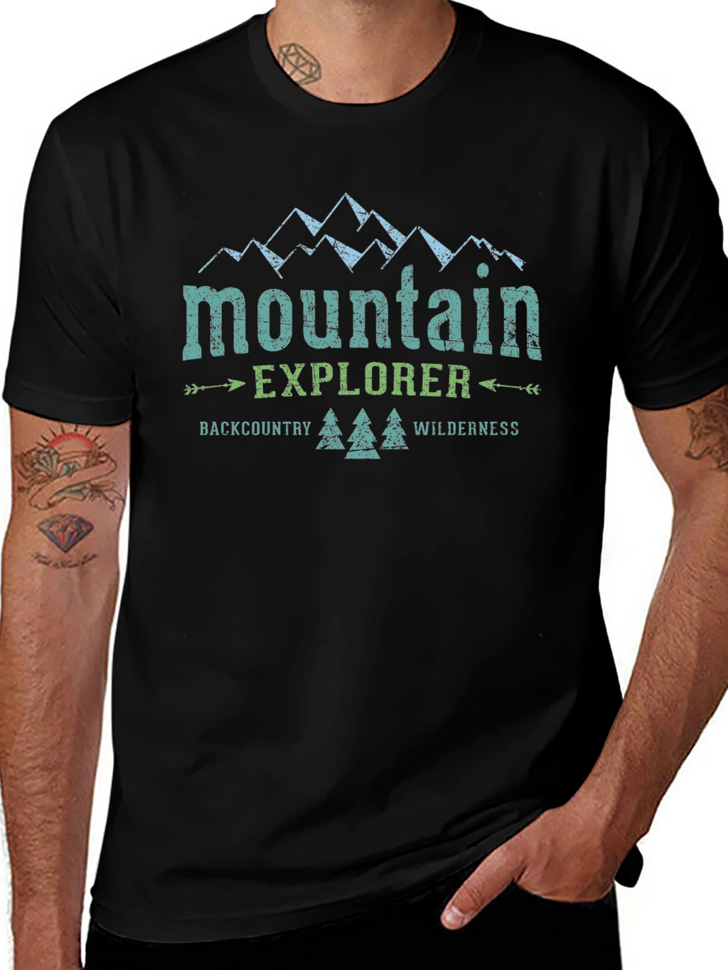 Mountain Explorer Graphic Tee - Backcountry Wilderness Shirt