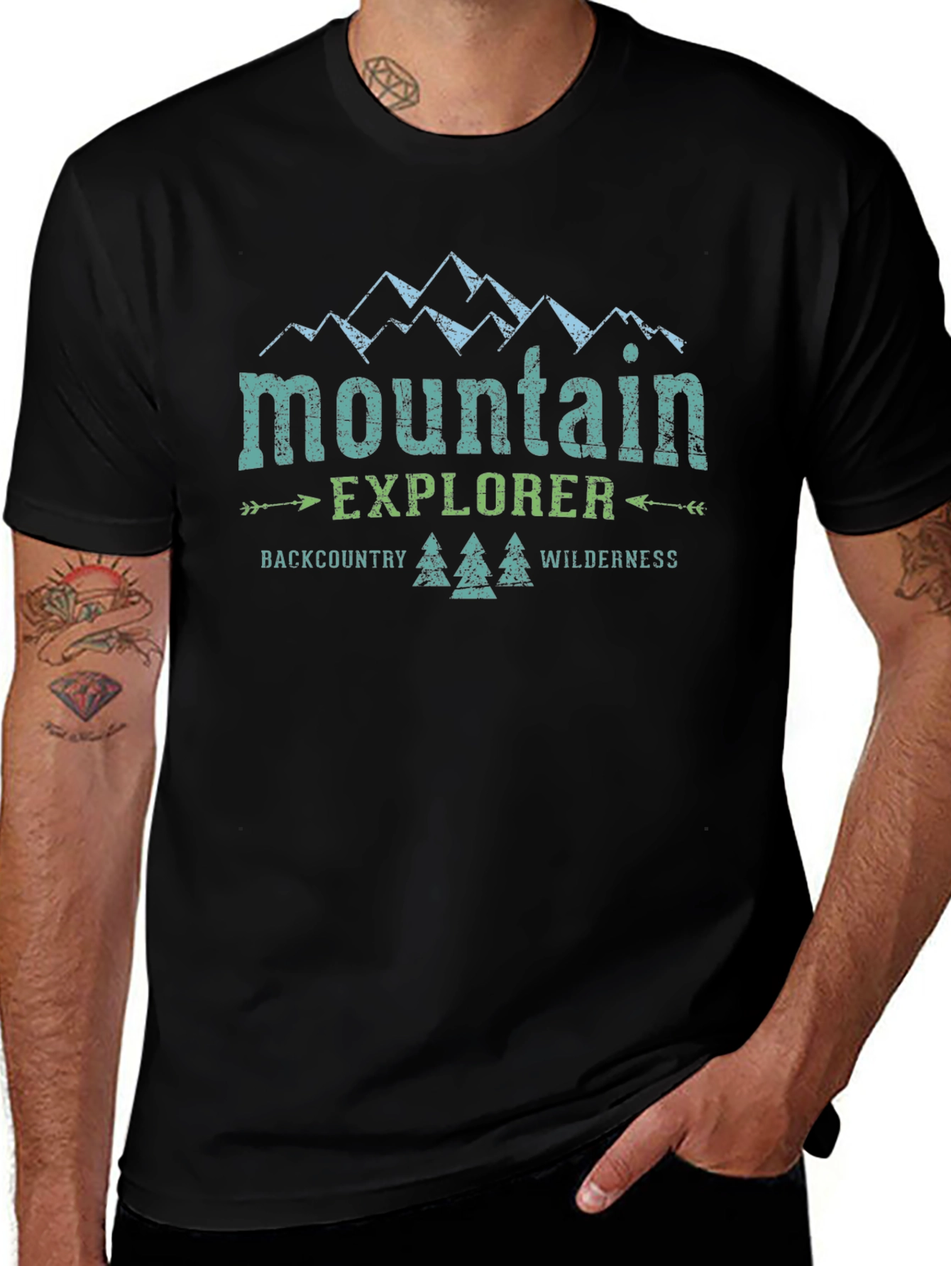 Mountain Explorer Graphic Tee - Backcountry Wilderness Shirt