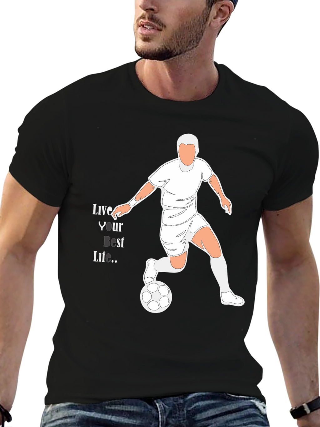 Live Your Best Life Soccer Graphic Tee