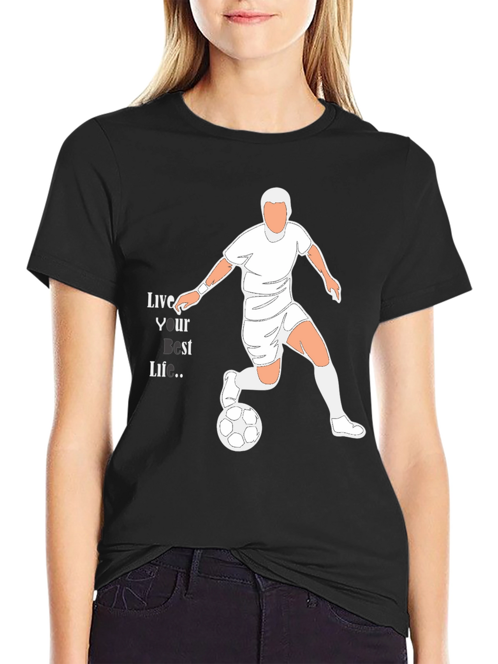 Live Your Best Life Soccer Graphic Tee