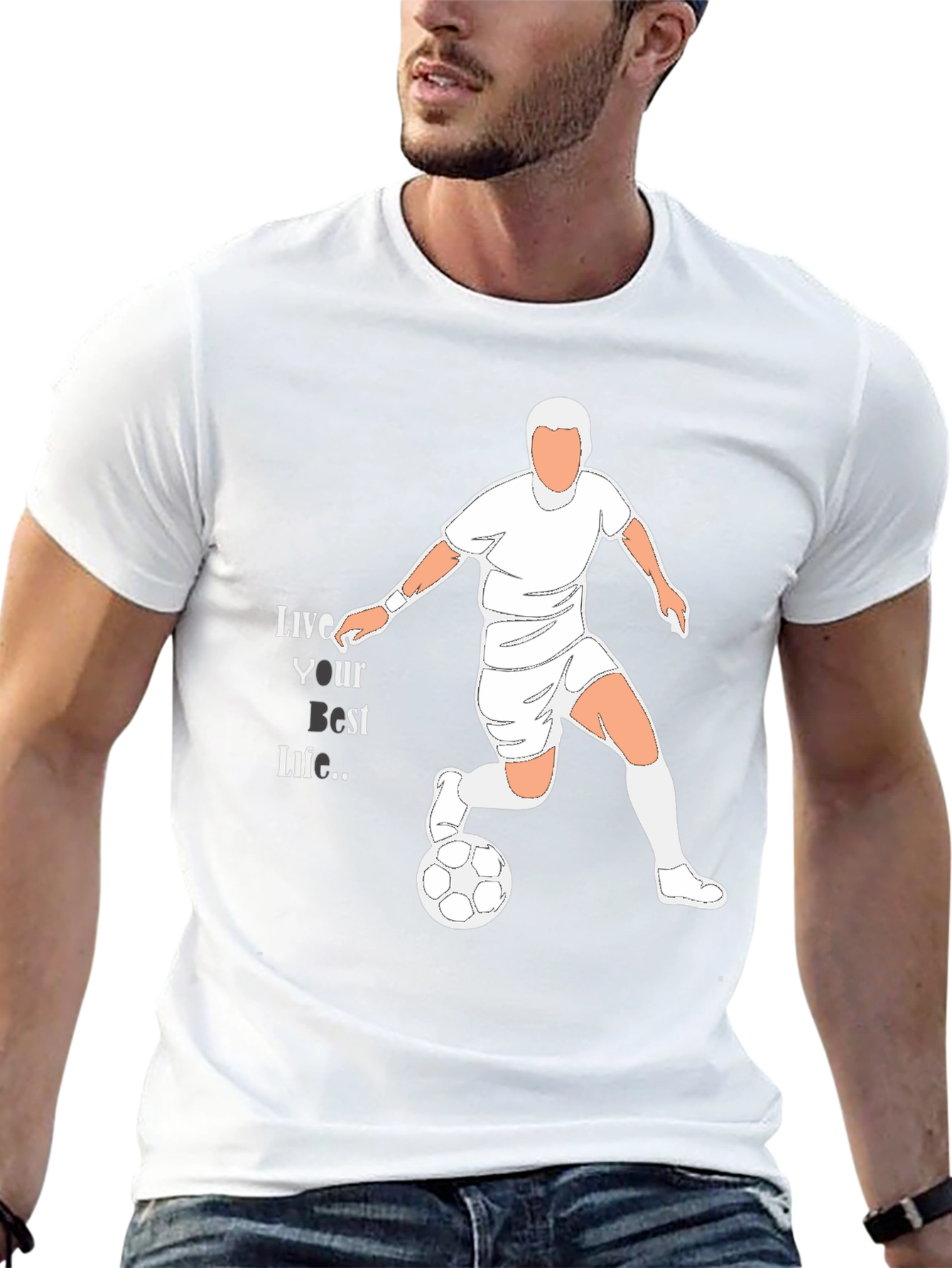 Live Your Best Life Soccer Graphic Tee