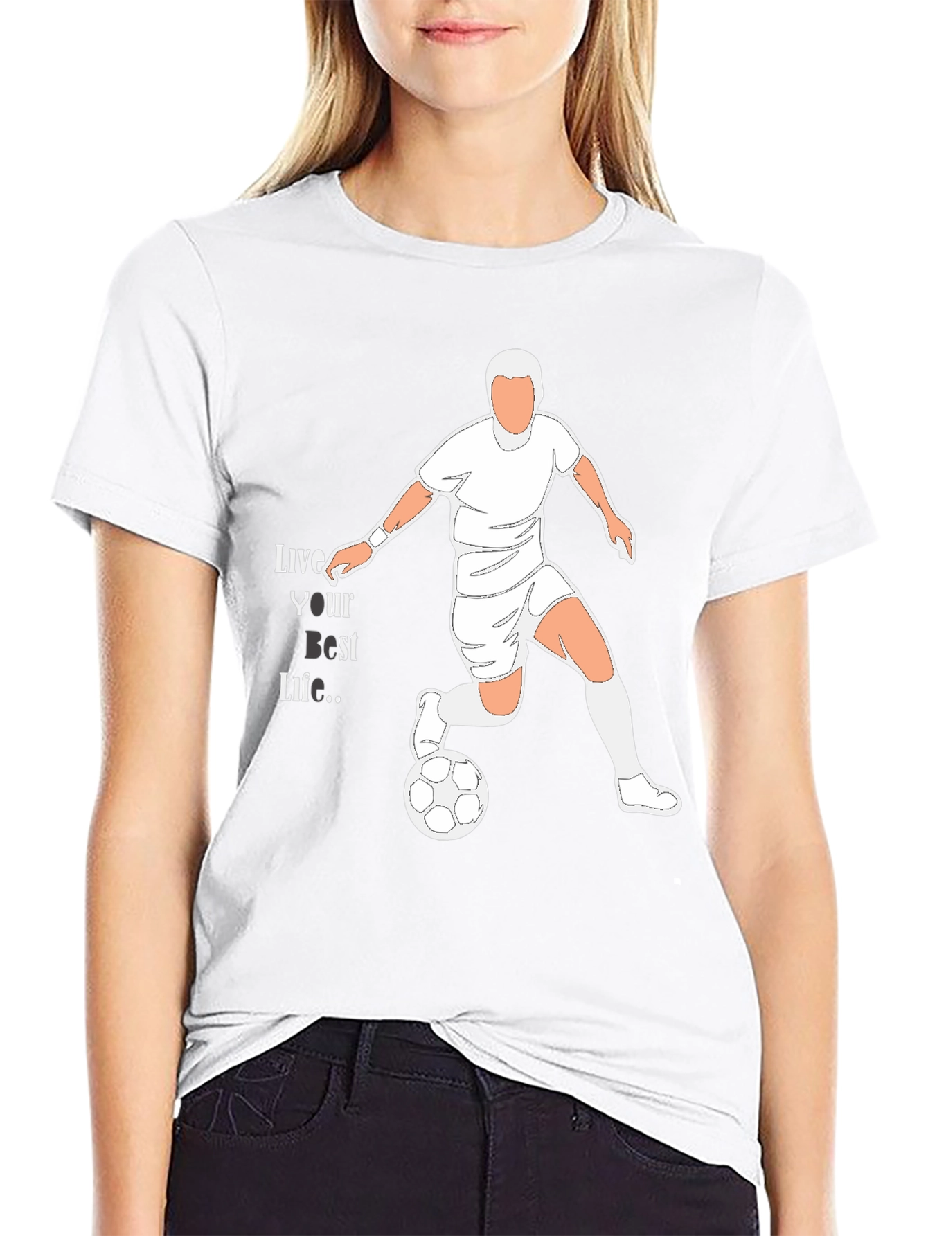 Live Your Best Life Soccer Graphic Tee