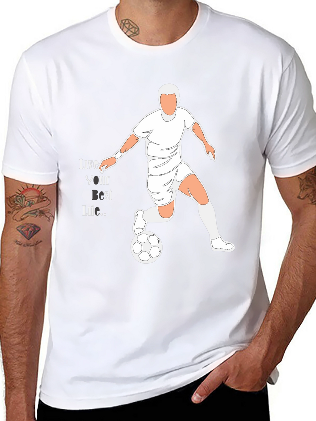 Live Your Best Life Soccer Graphic Tee