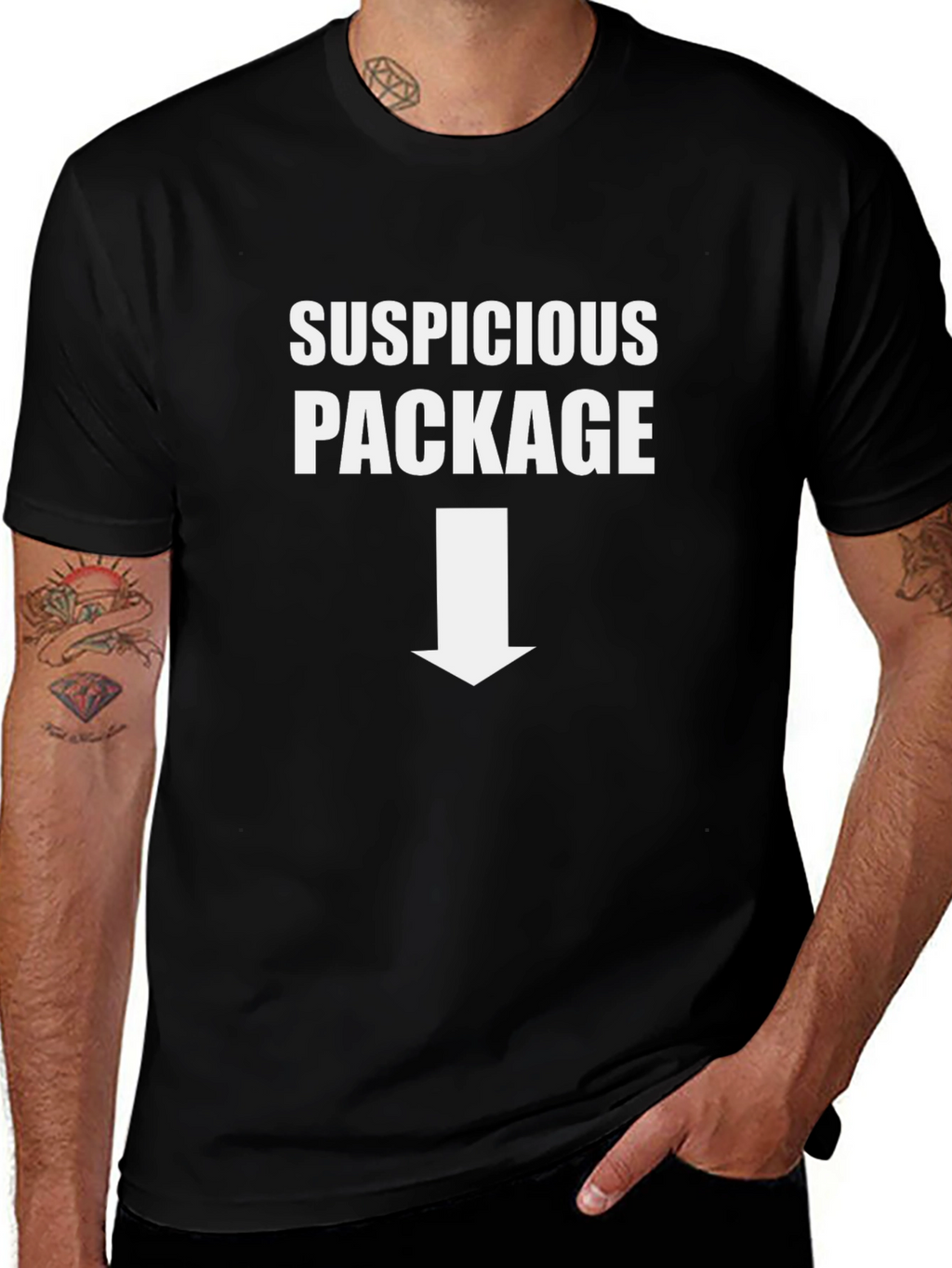 Suspicious Package Graphic Novelty T-Shirt