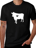 Cow Heart Graphic T-Shirt - Black Casual Tee
