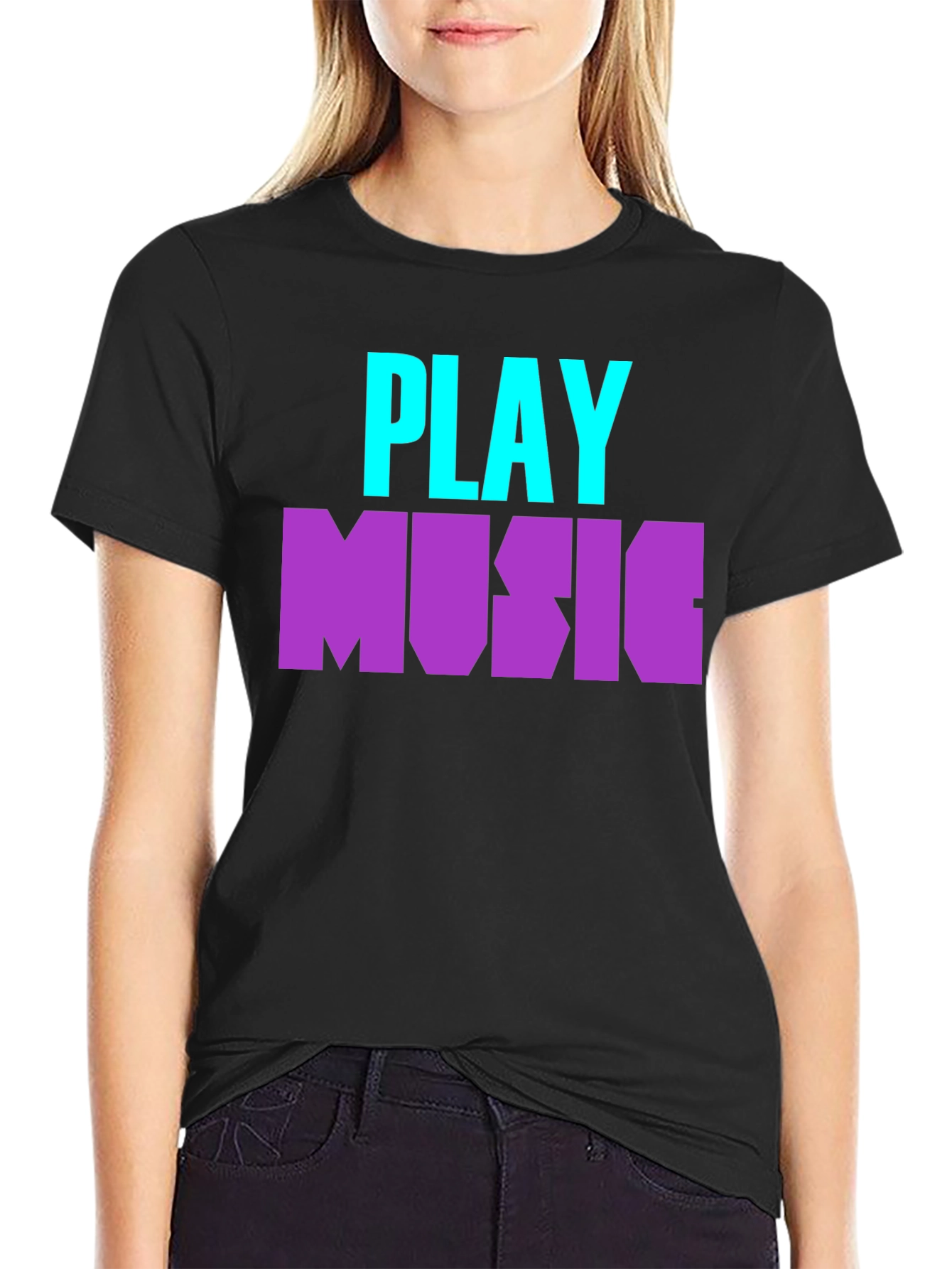 Play Music Graphic Tee - Casual Style
