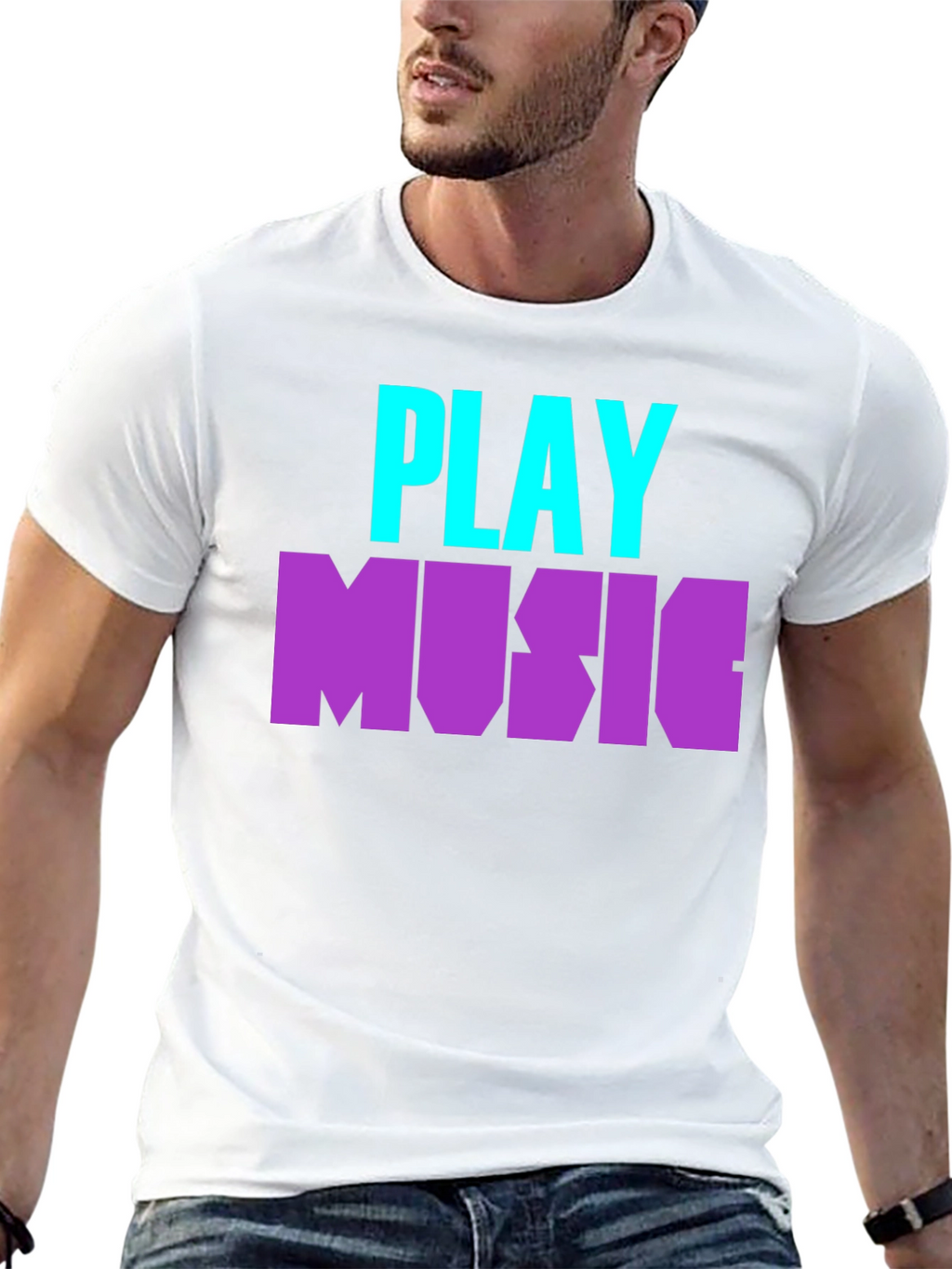Play Music Graphic Tee - Casual Style