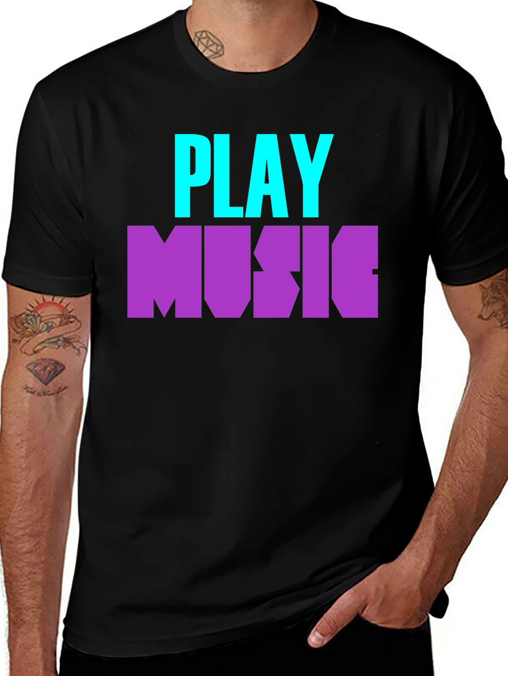 Play Music Graphic Tee - Casual Style