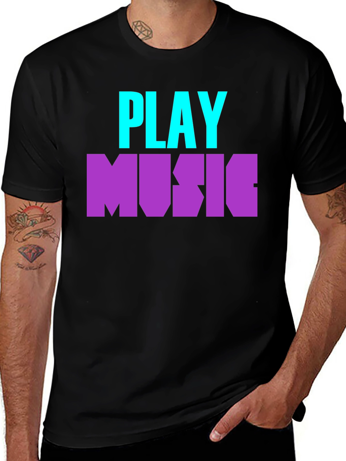 Play Music Graphic Tee - Casual Style