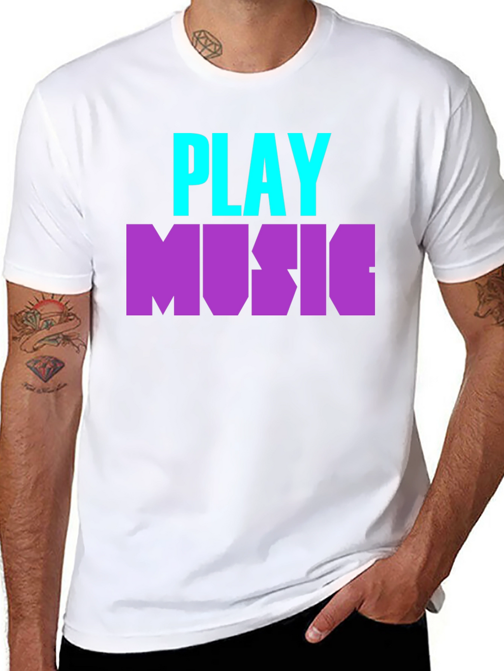 Play Music Graphic Tee - Casual Style