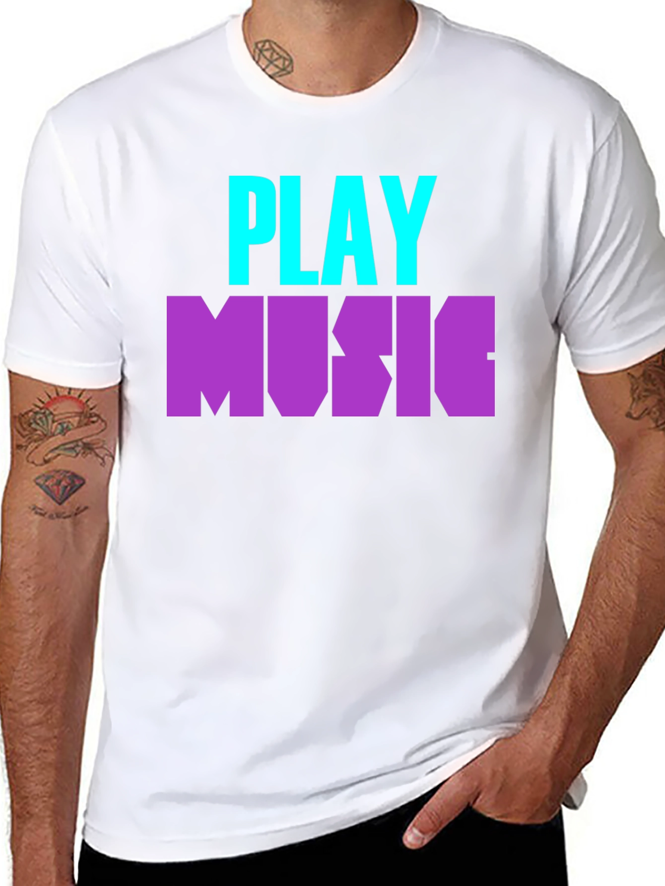 Play Music Graphic Tee - Casual Style