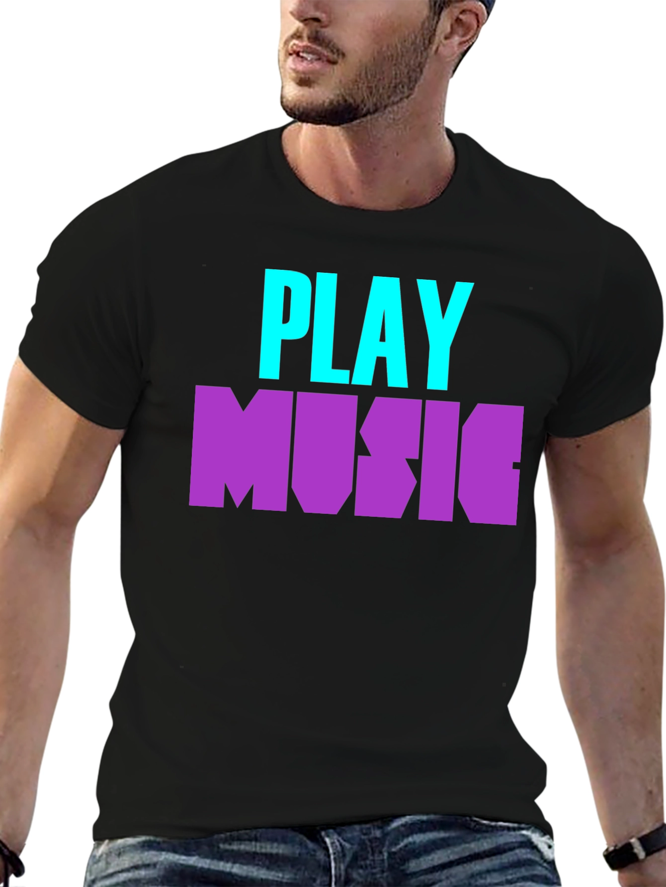 Play Music Graphic Tee - Casual Style
