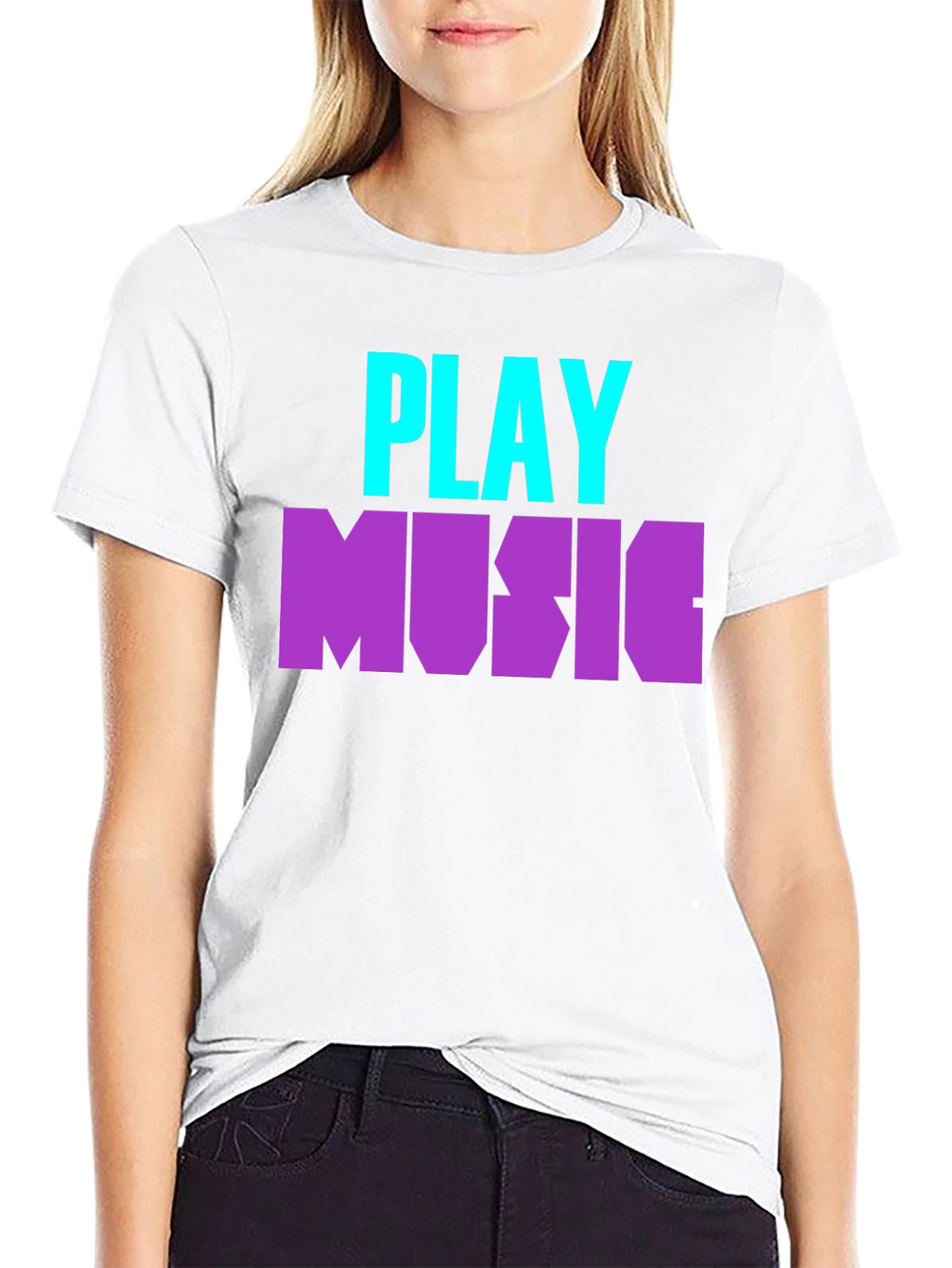 Play Music Graphic Tee - Casual Style