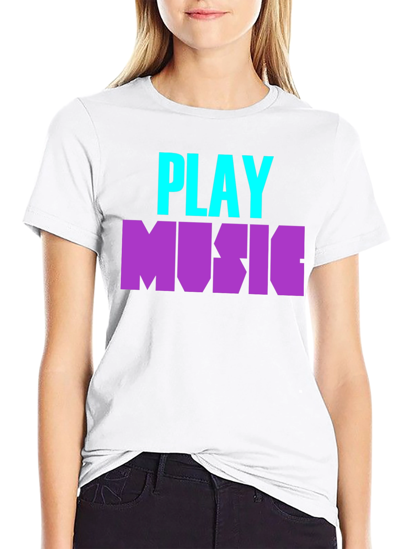 Play Music Graphic Tee - Casual Style