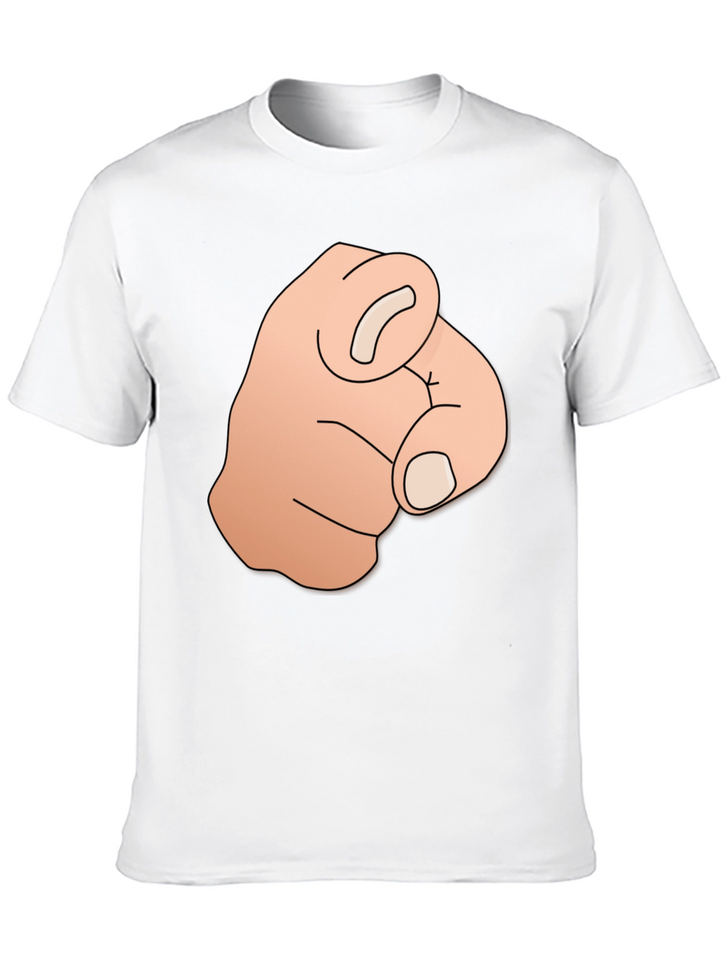 Pointing Finger Graphic Tee - Bold Black T-Shirt