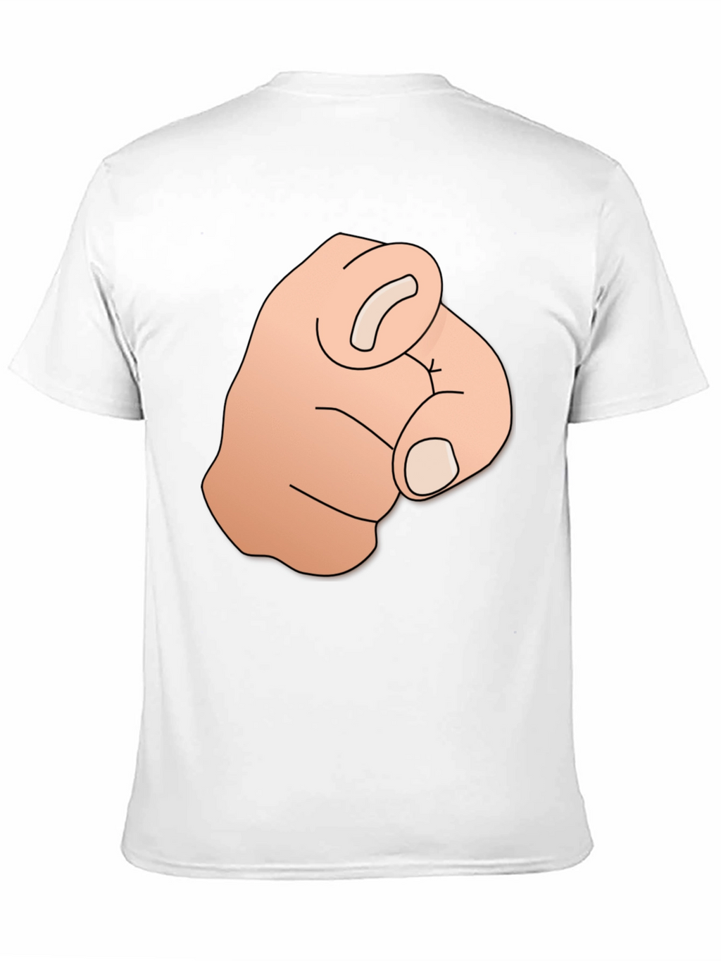 Pointing Finger Graphic Tee - Bold Black T-Shirt