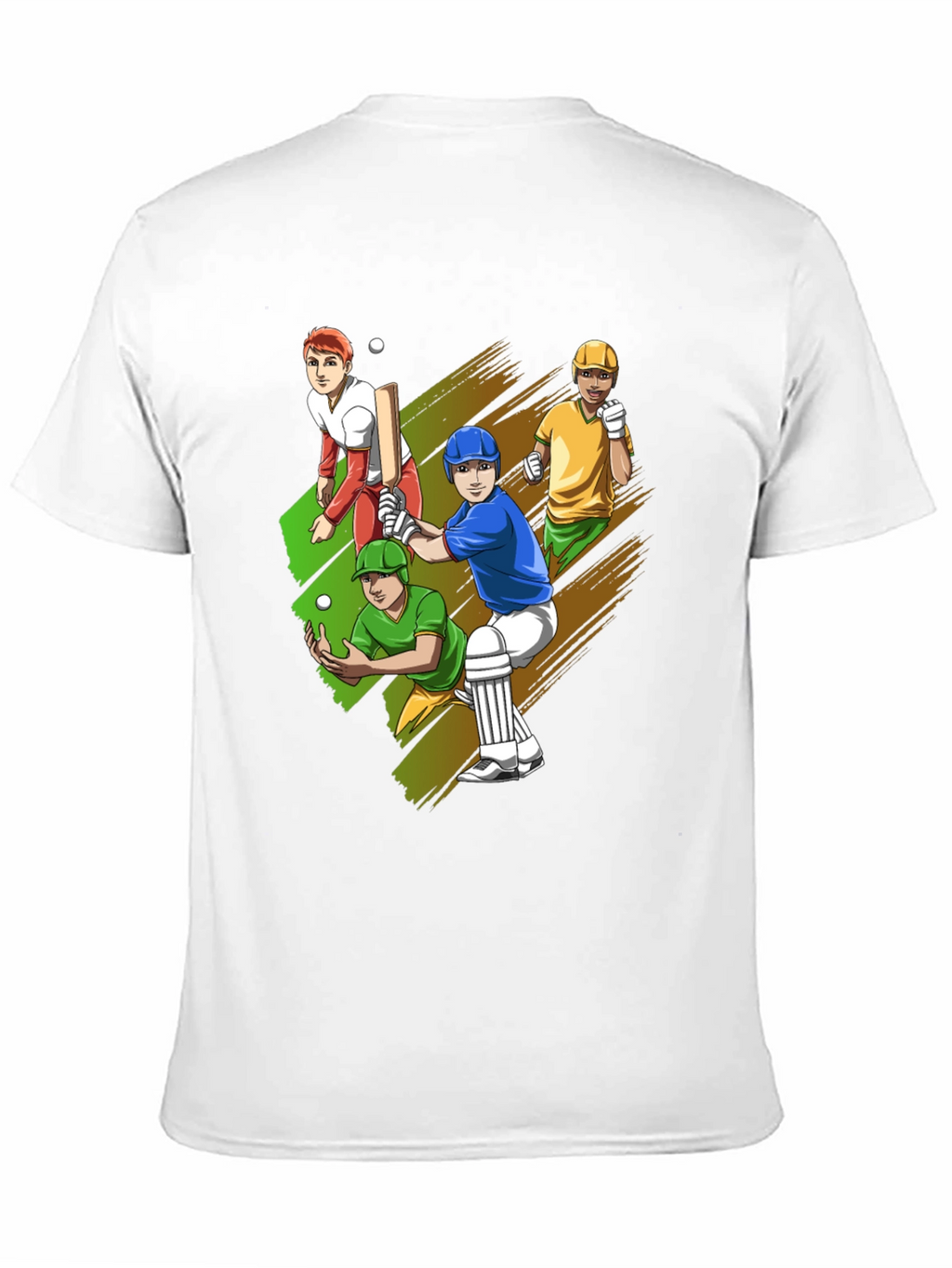 Cricket Player Graphic Tee - Black Cotton T-Shirt