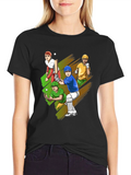 Cricket Player Graphic Tee - Black Cotton T-Shirt