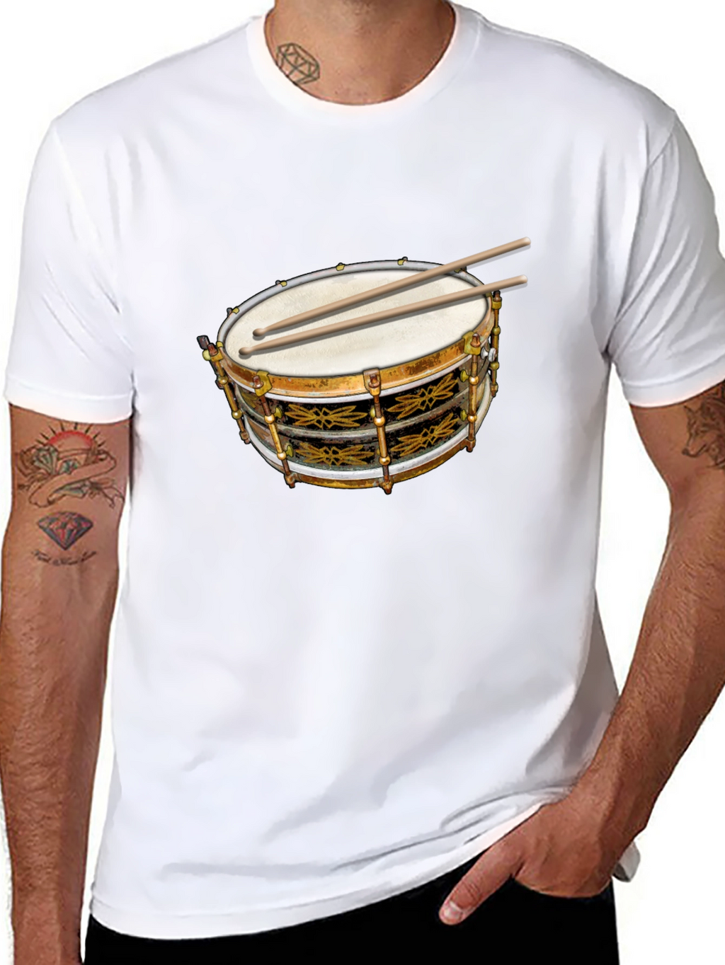 Drum Graphic Tee - Musicians Black T-Shirt