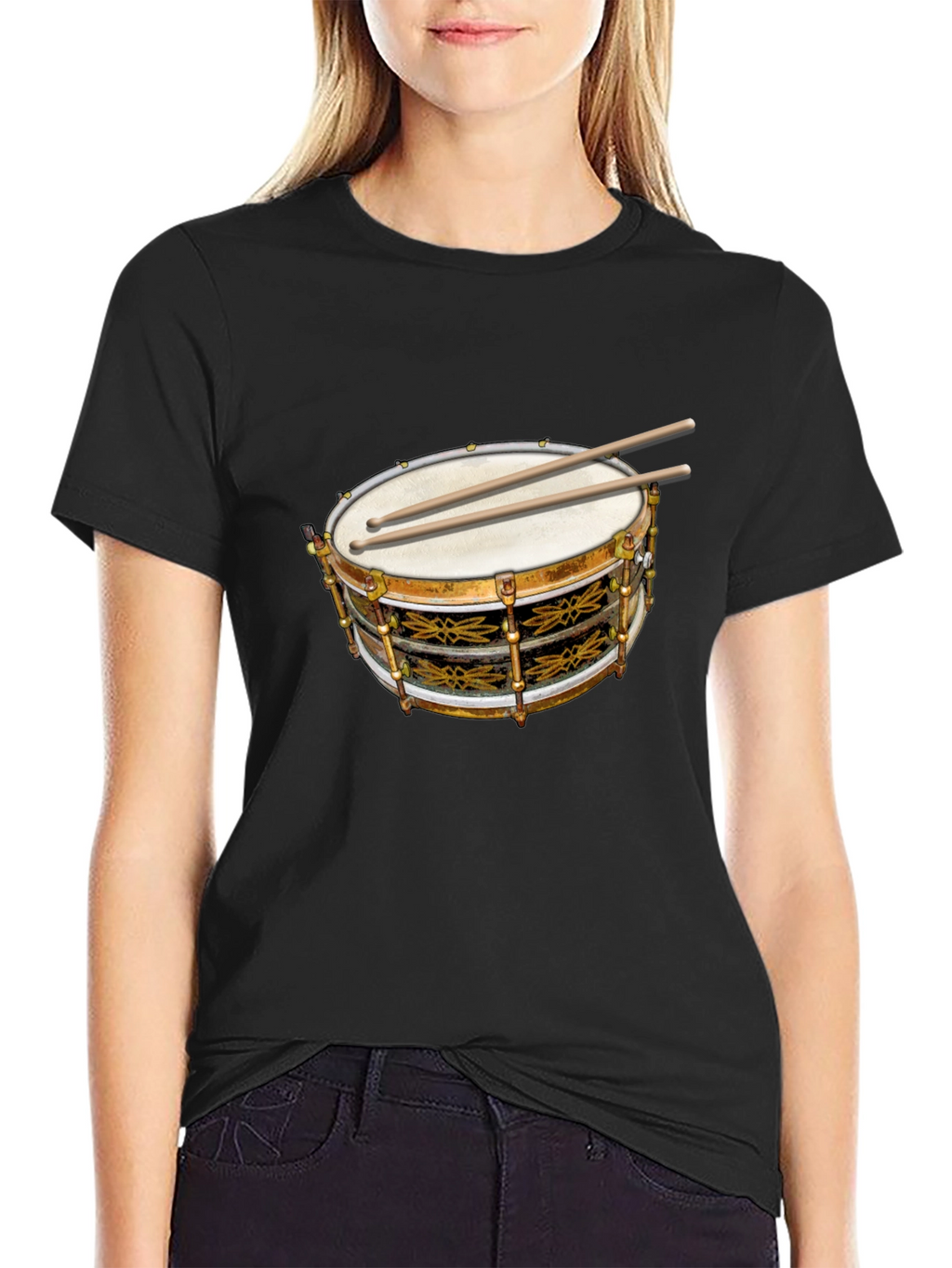 Drum Graphic Tee - Musicians Black T-Shirt