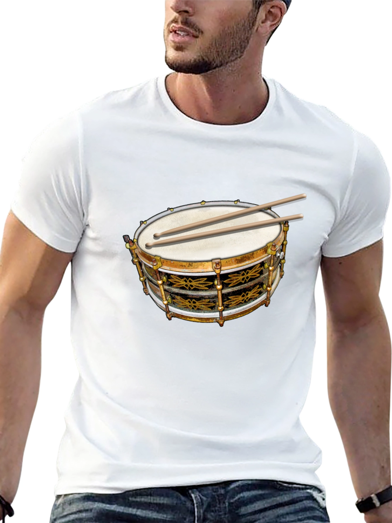 Drum Graphic Tee - Musicians Black T-Shirt
