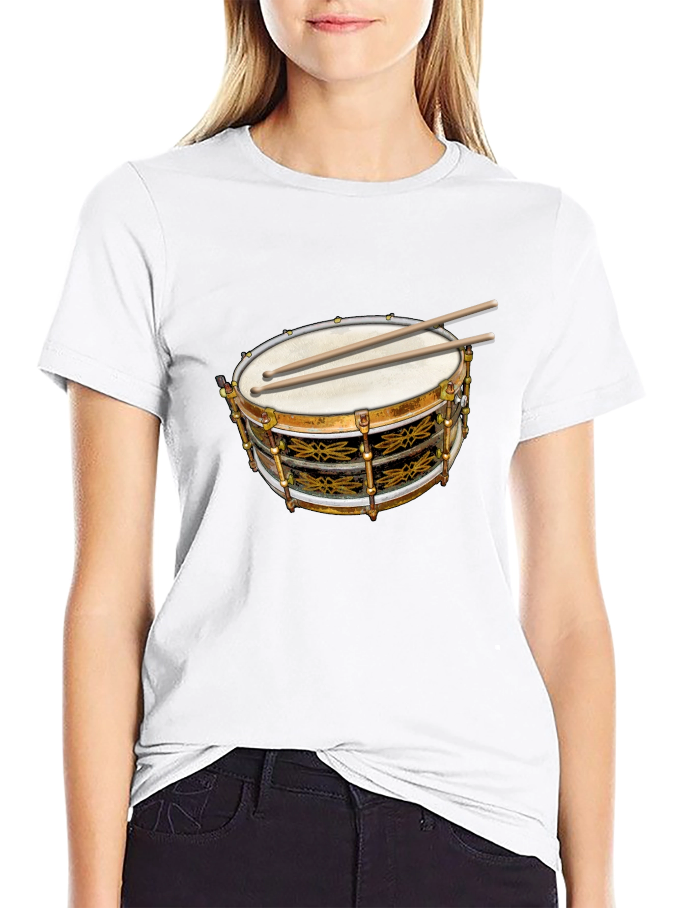 Drum Graphic Tee - Musicians Black T-Shirt